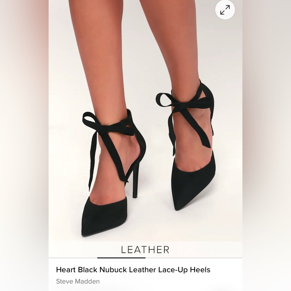 Steve Madden Black Lace-Up Heels